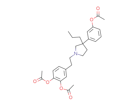 Molecular Structure of 28142-59-8 (4-(2-(3-(m-Hydroxyphenyl)-3-propyl-1-pyrrolidinyl)ethyl)pyrocatechol t riacetate)