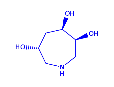 Molecular Structure of 284031-41-0 (1H-Azepine-3,4,6-triol, hexahydro-, (3S,4S,6S)- (9CI))