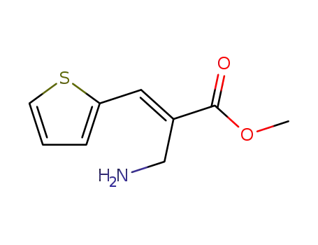 Molecular Structure of 73410-75-0 ((E)-methyl 2-(aminomethyl)-3-(thiophen-2-yl)acrylate)