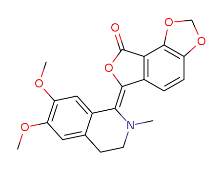 Molecular Structure of 64361-55-3 ((6E)-6-(6,7-dimethoxy-2-methyl-3,4-dihydroisoquinolin-1(2H)-ylidene)furo[3,4-e][1,3]benzodioxol-8(6H)-one)
