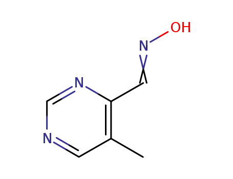 Molecular Structure of 28648-79-5 (4-Pyrimidinecarboxaldehyde, 5-methyl-, oxime (8CI))
