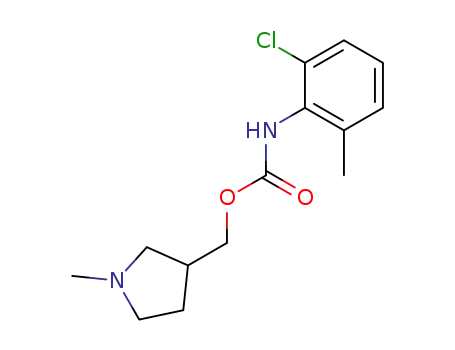 Molecular Structure of 21184-55-4 ((1-methylpyrrolidin-3-yl)methyl (2-chloro-6-methylphenyl)carbamate)