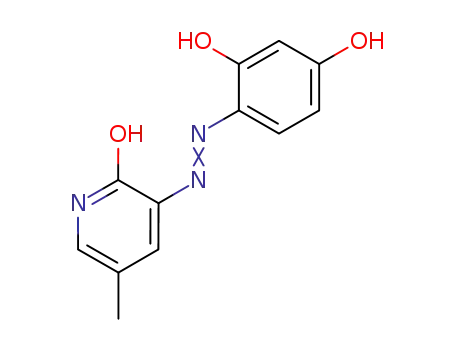 Molecular Structure of 21269-88-5 (4-[(2-Hydroxy-5-methyl-3-pyridyl)azo]resorcinol)