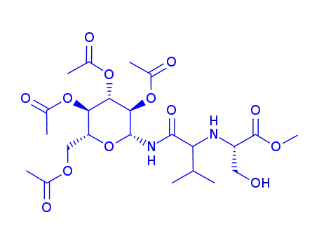 L-세린, N-[(1S)-2-메틸-1-[[(2,3,4,6-테트라-O-아세틸-베타-D-글루코피라노실)아미노]카르보닐]프로필]-, 메틸 에스테르 (9CI)