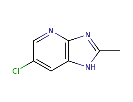 Molecular Structure of 28279-50-7 (1H-IMIDAZO[4,5-B]PYRIDINE, 6-CHLORO-2-METHYL-)
