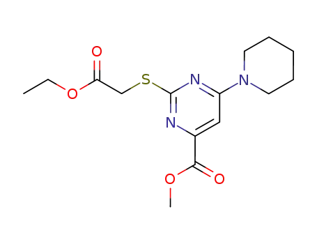 Metyl Ester of 6-Piperidino-2-(carbethoxy)methylthiopyrimidine-4-carboxylic acid