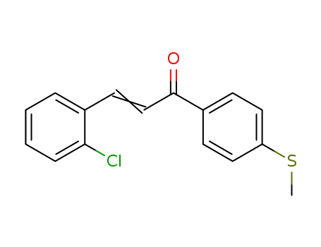 Molecular Structure of 33868-37-0 (3-(2-chlorophenyl)-1-[4-(methylsulfanyl)phenyl]-2-propen-1-one)