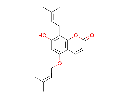 5-(3'-methyl-2'-butenyloxy)-7-hydroxy-8-(3-methyl-2-butenyl)coumarin