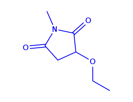Molecular Structure of 341008-87-5 (2,5-Pyrrolidinedione,3-ethoxy-1-methyl-(9CI))