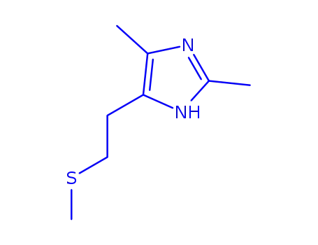 Molecular Structure of 341009-25-4 (1H-Imidazole,  2,4-dimethyl-5-[2-(methylthio)ethyl]-)