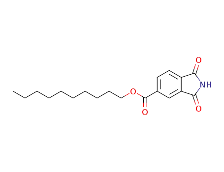Molecular Structure of 33975-35-8 (1,3-Dioxo-2,3-dihydro-1H-isoindole-5-carboxylic acid decyl ester)