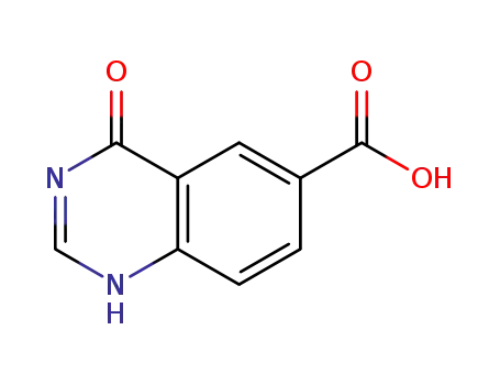 Molecular Structure of 33986-75-3 (6-Quinazolinecarboxylic acid, 3,4-dihydro-4-oxo-)
