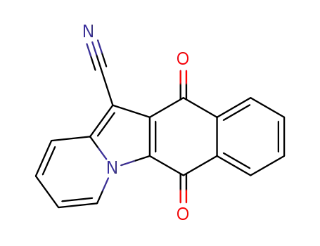Molecular Structure of 3411-56-1 (6,11-dioxo-6,11-dihydrobenzo[f]pyrido[1,2-a]indole-12-carbonitrile)