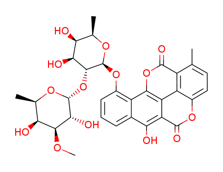 Benzo[h][1]benzopyrano[5,4,3-cde][1]benzopyran-5,12-dione,10-[[6-deoxy-2-O-(6-deoxy-3-O-methyl-a-D-galactopyranosyl)-b-D-galactopyranosyl]oxy]-6-hydroxy-1-methyl-