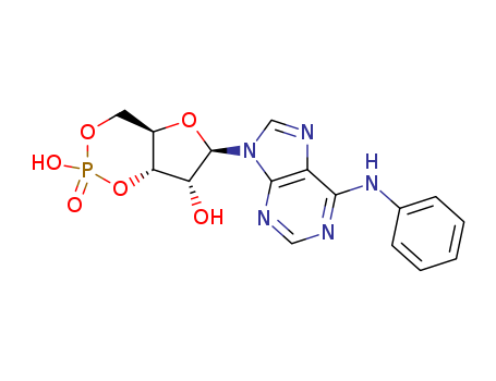 Adenosine, N-phenyl-,cyclic 3',5'-(hydrogen phosphate)                                                                                                                                                  