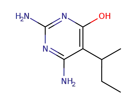 Molecular Structure of 3414-08-2 (2,6-diamino-5-(butan-2-yl)pyrimidin-4(1H)-one)