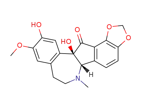 Molecular Structure of 34114-84-6 ((+)-6,7,8,12b-Tetrahydro-11,12b-dihydroxy-10-methoxy-6-methyl-1,3-dioxolo[4,5]indeno[2,1-a][3]benzazepin-13(5bH)-one)