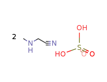 Molecular Structure of 33986-15-1 (Methylaminoacetonitrile sulfate)