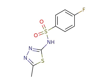 Molecular Structure of 339-39-9 (4-fluoro-N-(5-methyl-1,3,4-thiadiazol-2-yl)benzenesulfonamide)