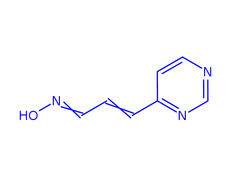 Molecular Structure of 339546-58-6 (2-Propenal, 3-(4-pyrimidinyl)-, oxime (9CI))