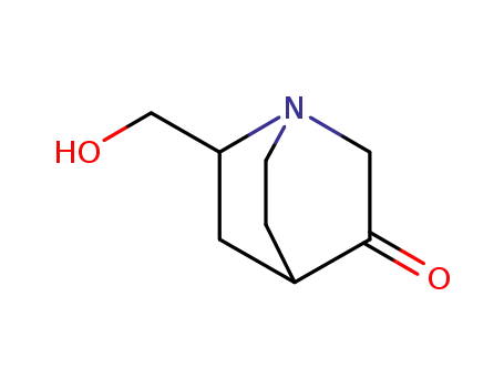 Molecular Structure of 34291-62-8 (6-(Hydroxymethyl)-1-azabicyclo[2.2.2]octan-3-one)