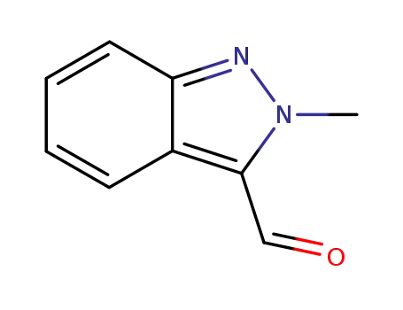 Molecular Structure of 34252-54-5 (2-METHYL-2H-INDAZOLE-3-CARBALDEHYDE)