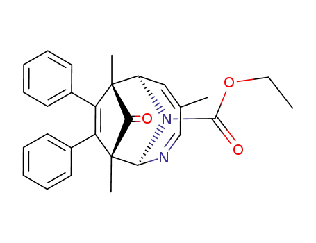 (1R,2R,5S,6R)-2,5,9-Trimethyl-12-oxo-3,4-diphenyl-7,11-diaza-tricyclo[4.4.1.1<sup>2,5</sup>]dodeca-3,7,9-triene-11-carboxylic acid ethyl ester