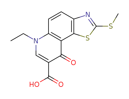 6-ethyl-2-methylsulfanyl-9-oxo-6,9-dihydro-thiazolo[5,4-<i>f</i>]quinoline-8-carboxylic acid