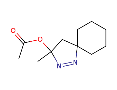Molecular Structure of 34281-13-5 (3-methyl-1,2-diazaspiro[4.5]dec-1-en-3-yl acetate)