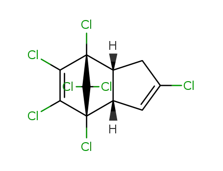 Molecular Structure of 5103-65-1 (4,7-Methano-1H-indene,2,4,5,6,7,8,8-heptachloro-3a,4,7,7a-tetrahydro- (9CI))