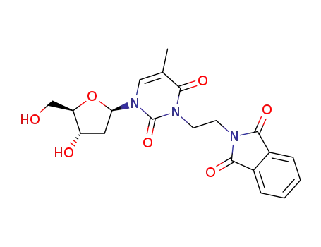 2-(2-(2,3-dihydro-3-((2R,4S,5R)-tetrahydro-4-hydroxy-5-(hydroxymethyl)furan-2-yl)-5-methyl-2,6-dioxopyrimidin-1(6H)-yl)ethyl)isoindoline-1,3-dione