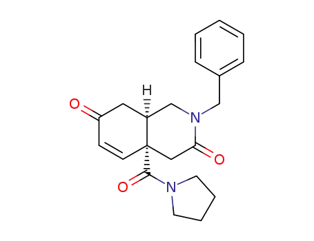 (4aR,8aR)-2-Benzyl-4a-(pyrrolidine-1-carbonyl)-1,2,4,4a,8,8a-hexahydro-isoquinoline-3,7-dione