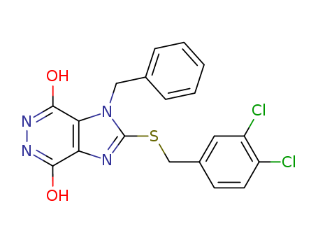 1H-Imidazo[4,5-d]pyridazine-4,7-dione,2-[[(3,4-dichlorophenyl)methyl]thio]-5,6-dihydro-1-(phenylmethyl)- cas  3434-14-8