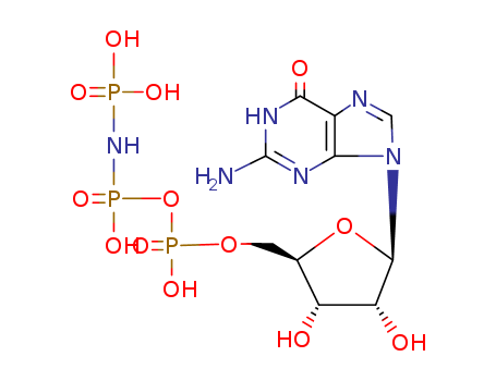 [[[[(2R,3S,4R,5R)-5-(2-amino-6-oxo-3H-purin-9-yl)-3,4-dihydroxyoxolan-2-yl]methoxy-hydroxyphosphoryl]oxy-hydroxyphosphoryl]amino]phosphonic acid