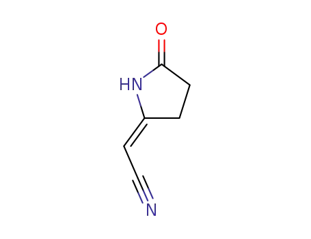 Molecular Structure of 34211-87-5 (delta2,alpha-Pyrrolidineacetonitrile, 5-oxo- (8CI))