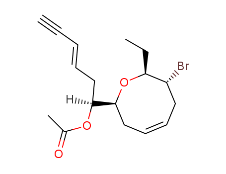 2H-Oxocin-2-methanol,7-bromo-8-ethyl-3,6,7,8-tetrahydro-a-(2E)-2-penten-4-yn-1-yl-, 2-acetate, (aR,2R,7S,8R)- cas  3442-58-8