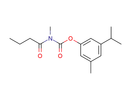 Molecular Structure of 34264-24-9 ((3-methyl-5-propan-2-yl-phenyl) N-(2-oxopentyl)carbamate)