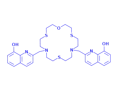 Molecular Structure of 343372-33-8 (2,2'-[1-OXA-4,10,16-TRITHIA-7,13-DIAZACYCLOOCTADECANE-7,13-DIYLBIS(METHYLENE)]BIS-8-QUINOLINOL)