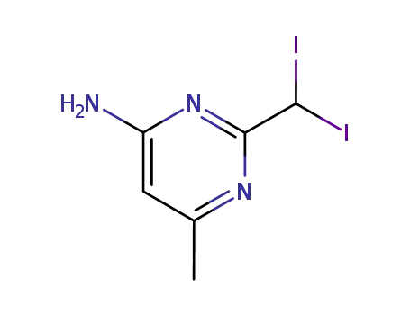 Molecular Structure of 108260-17-9 (4-Amino-2-diiodmethyl-6-methyl-pyrimidin)