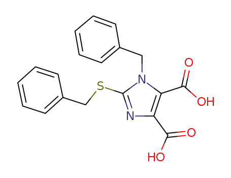 Molecular Structure of 3438-63-9 (1-benzyl-2-(benzylsulfanyl)-1H-imidazole-4,5-dicarboxylic acid)
