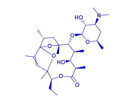 11-{[4-(dimethylamino)-3-hydroxy-6-methyltetrahydro-2H-pyran-2-yl]oxy}-5-ethyl-9-hydroxy-2,4,8,10,12,14-hexamethyl-6,15,16-trioxatricyclo[10.2.1.1~1,4~]hexadec-2-en-7-one (non-preferred name)