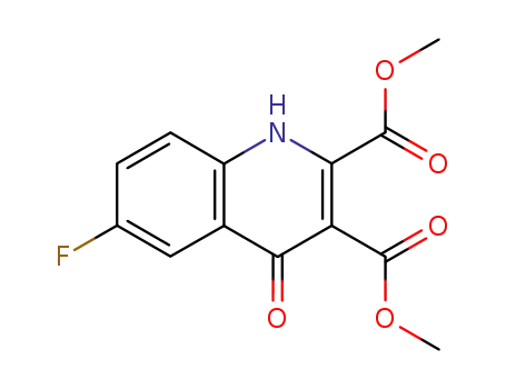 Molecular Structure of 251986-63-7 (dimethyl 6-fluoro-4-oxo-1,4-dihydroquinoline-2,3-dicarboxylate)