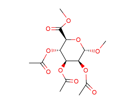 Molecular Structure of 34213-34-8 (Methyl 2,3,4-Tri-O-acetyl-b-D-glucuronic Acid Methyl Ester)