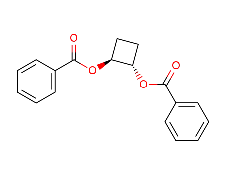 Molecular Structure of 34267-05-5 ((1R,2S)-1,2-Bis(benzoyloxy)cyclobutane)