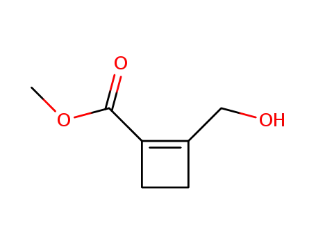 Molecular Structure of 344353-65-7 (1-Cyclobutene-1-carboxylic acid, 2-(hydroxymethyl)-, methyl ester (9CI))