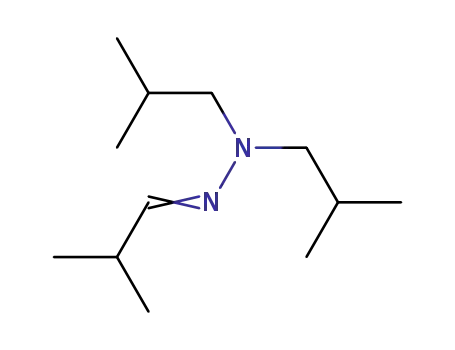 Molecular Structure of 34687-36-0 (2-Methylpropanal bis(2-methylpropyl)hydrazone)