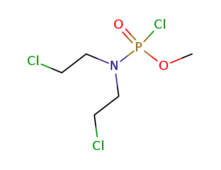 Molecular Structure of 34761-57-4 (methyl bis(2-chloroethyl)phosphoramidochloridate)