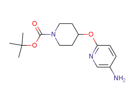Molecular Structure of 346665-41-6 (tert-Butyl 4-[(5-aminopyridin-2-yl)oxy]piperidine-1-carboxylate)
