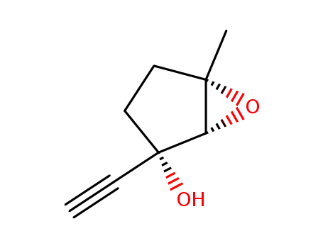 Molecular Structure of 90821-46-8 (6-Oxabicyclo[3.1.0]hexan-2-ol, 2-ethynyl-5-methyl-, (1alpha,2alpha,5alpha)- (9CI))