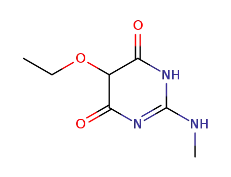 Molecular Structure of 344298-07-3 (4,6(1H,5H)-Pyrimidinedione,5-ethoxy-2-(methylamino)-(9CI))